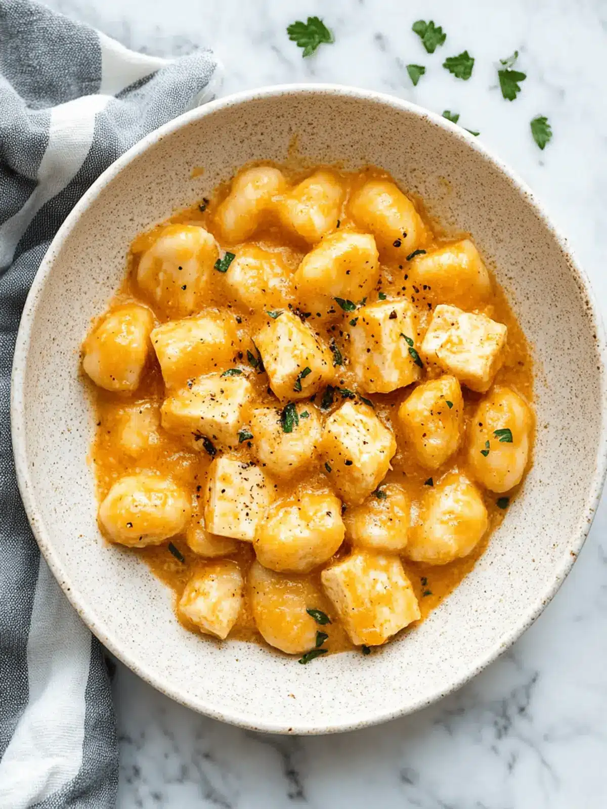 Marry Me Crispy Tofu with Gnocchi for a Vegan Date Night Delight
