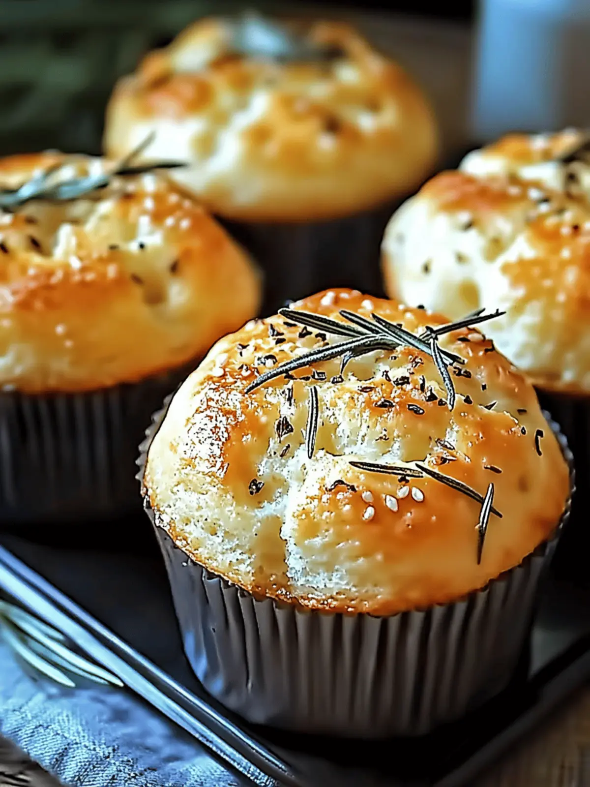 Garlic Rosemary Focaccia Muffins You'll Crave Daily
