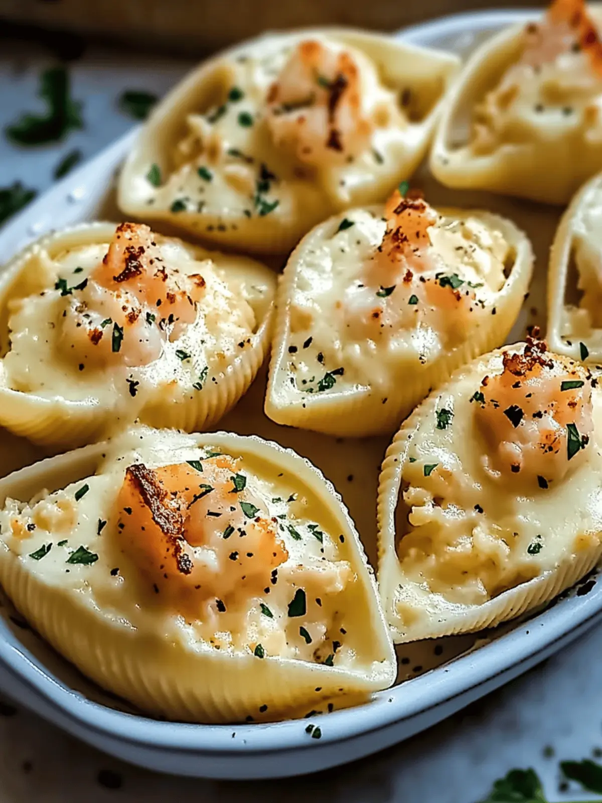 Creamy Seafood Stuffed Shells