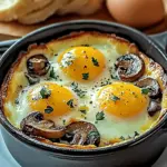 Baked Eggs with Sautéed Mushrooms Recipe