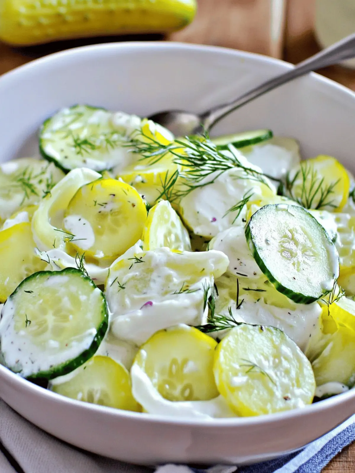 Pickle Juice Ranch Cucumber Salad