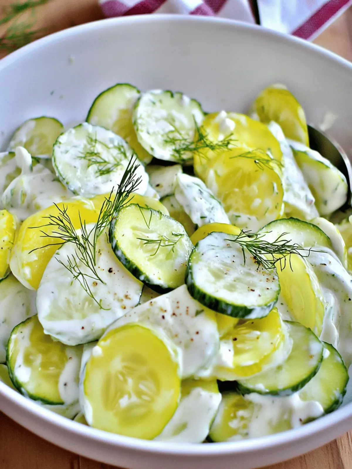 Pickle Juice Ranch Cucumber Salad