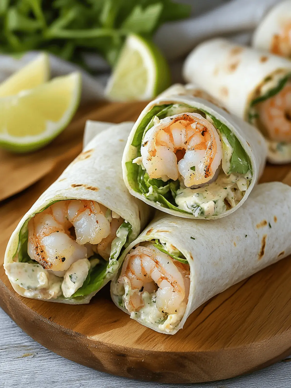 Grilled Shrimp Caesar Wraps