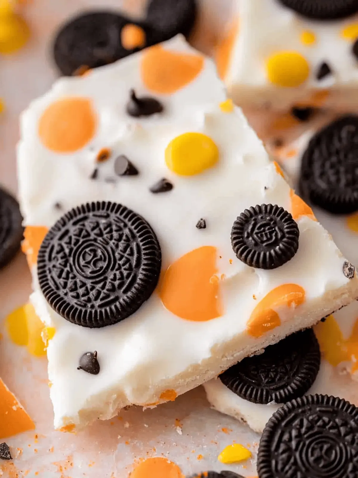 White Chocolate Halloween Oreo Bark