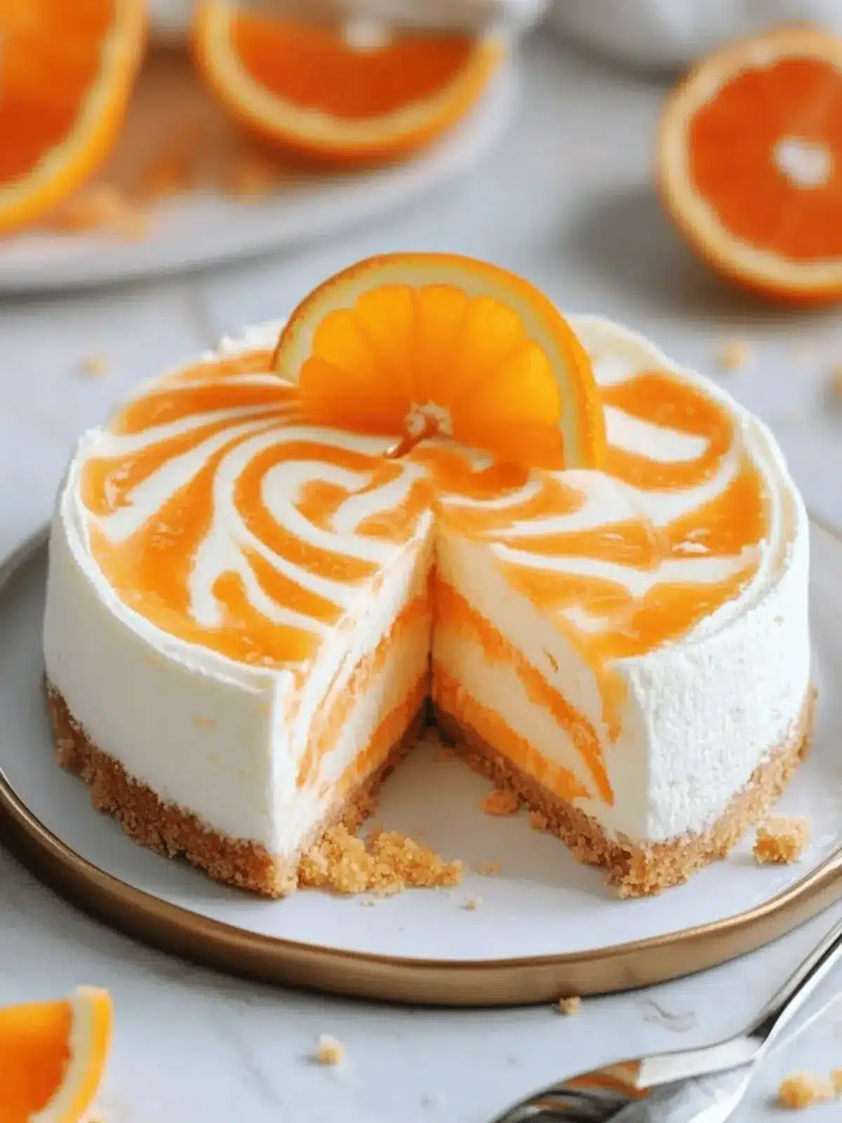 Zesty Orange Creamsicle Cheesecake for Effortless Delight