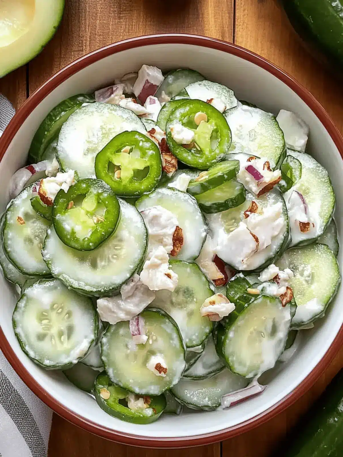 Jalapeno Popper Cucumber Salad: Refreshing Keto Delight