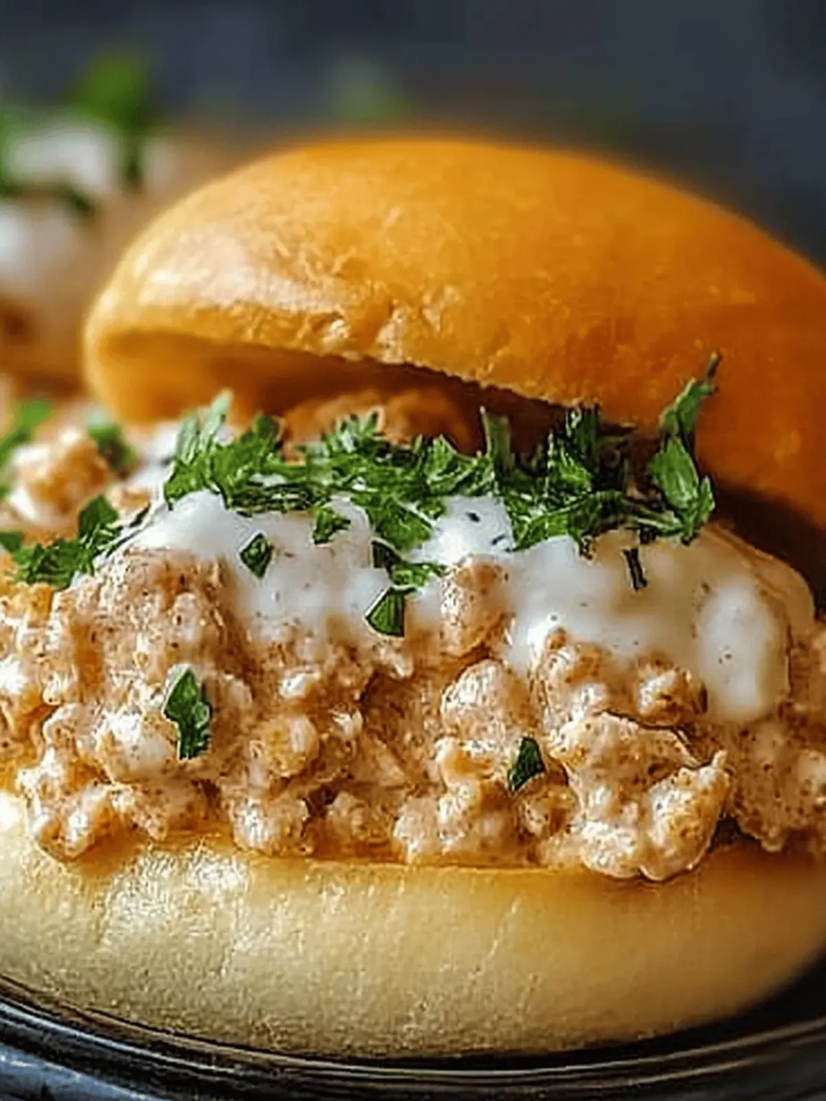Chicken Alfredo Sloppy Joes