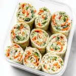 Veggie Pinwheels with Broccoli and Carrots