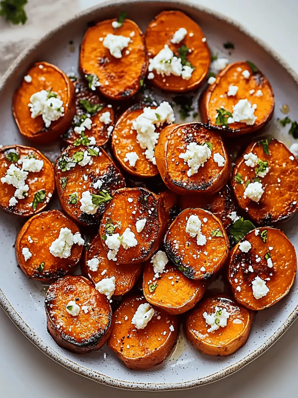 Honey Feta Sweet Potato Rounds