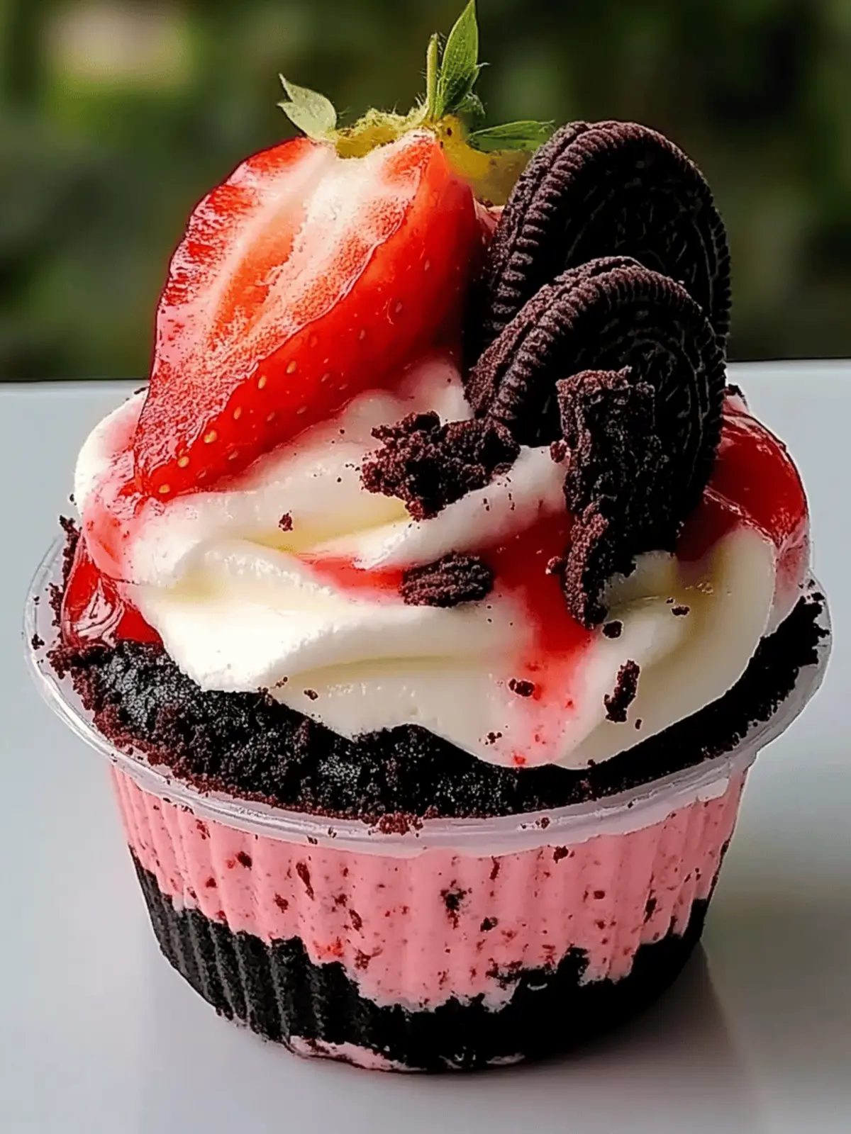 Strawberry Oreo Cheesecake Cup