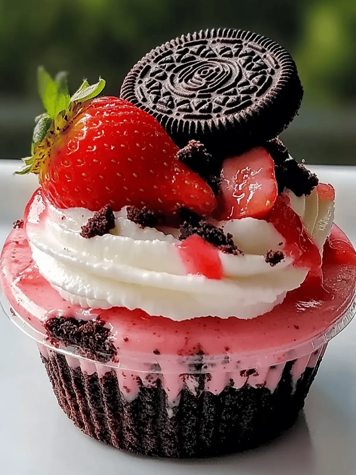 Strawberry Oreo Cheesecake Cup