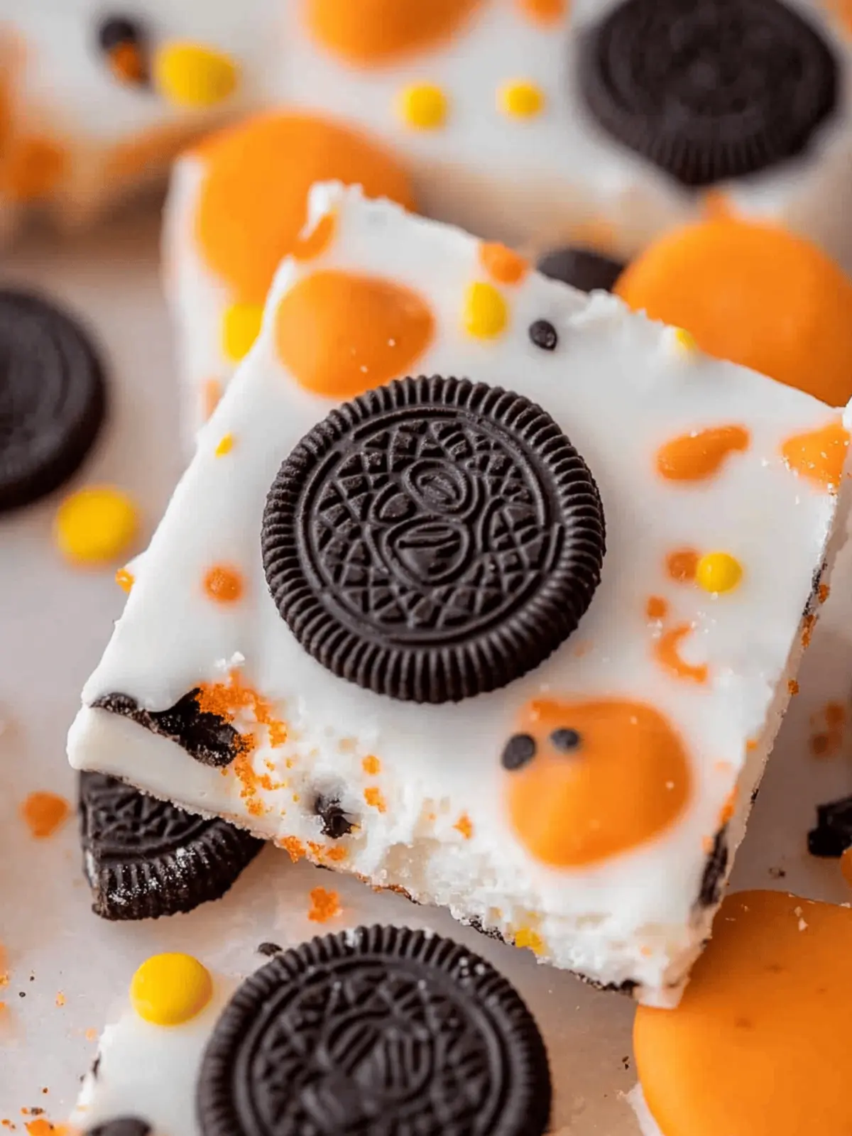 White Chocolate Halloween Oreo Bark