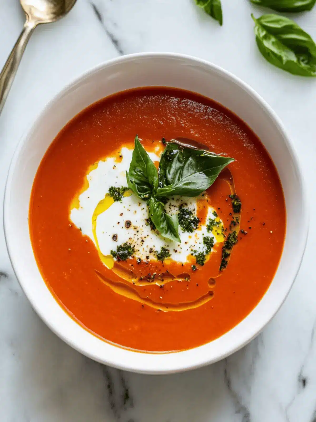 Roasted Red Pepper Tomato Basil Soup