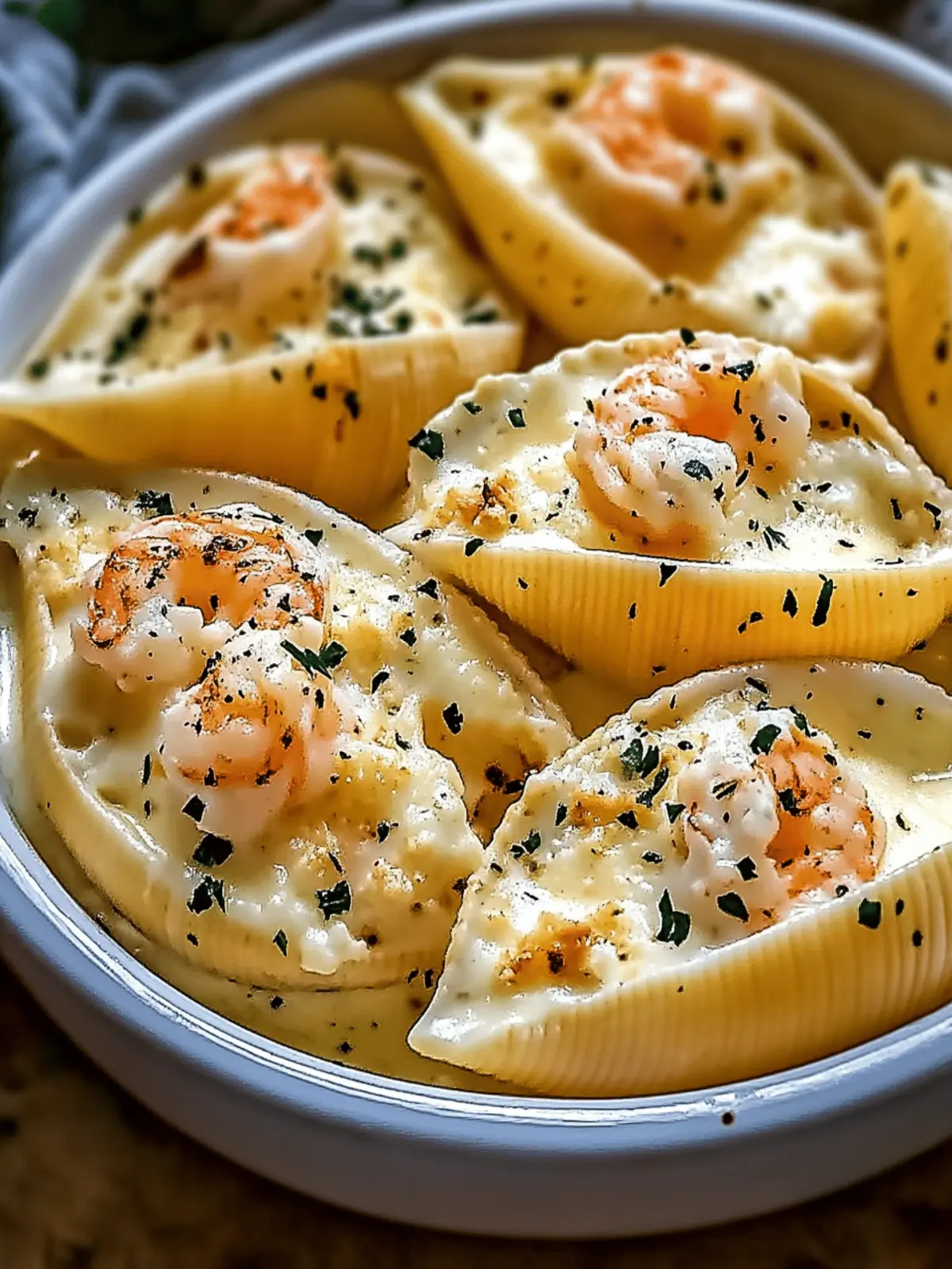 Creamy Seafood Stuffed Shells
