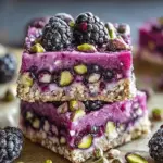 Blackberry Pistachio Dream Bars
