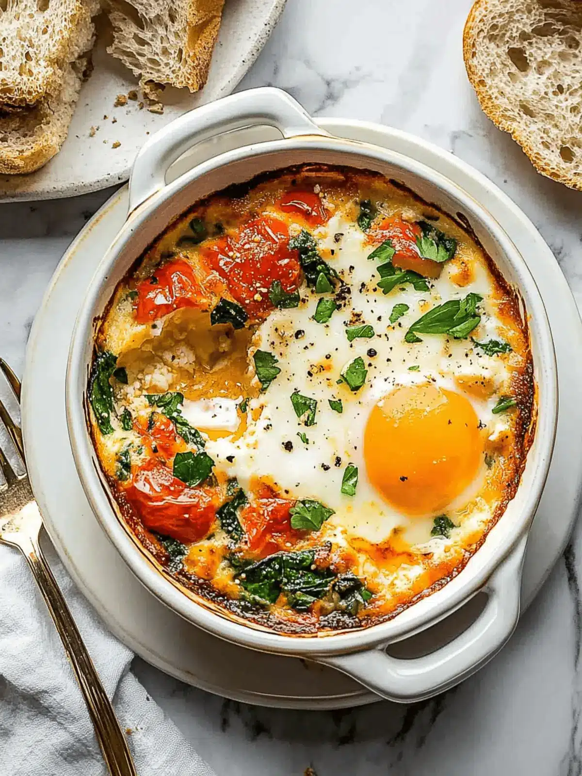 Baked Feta Eggs