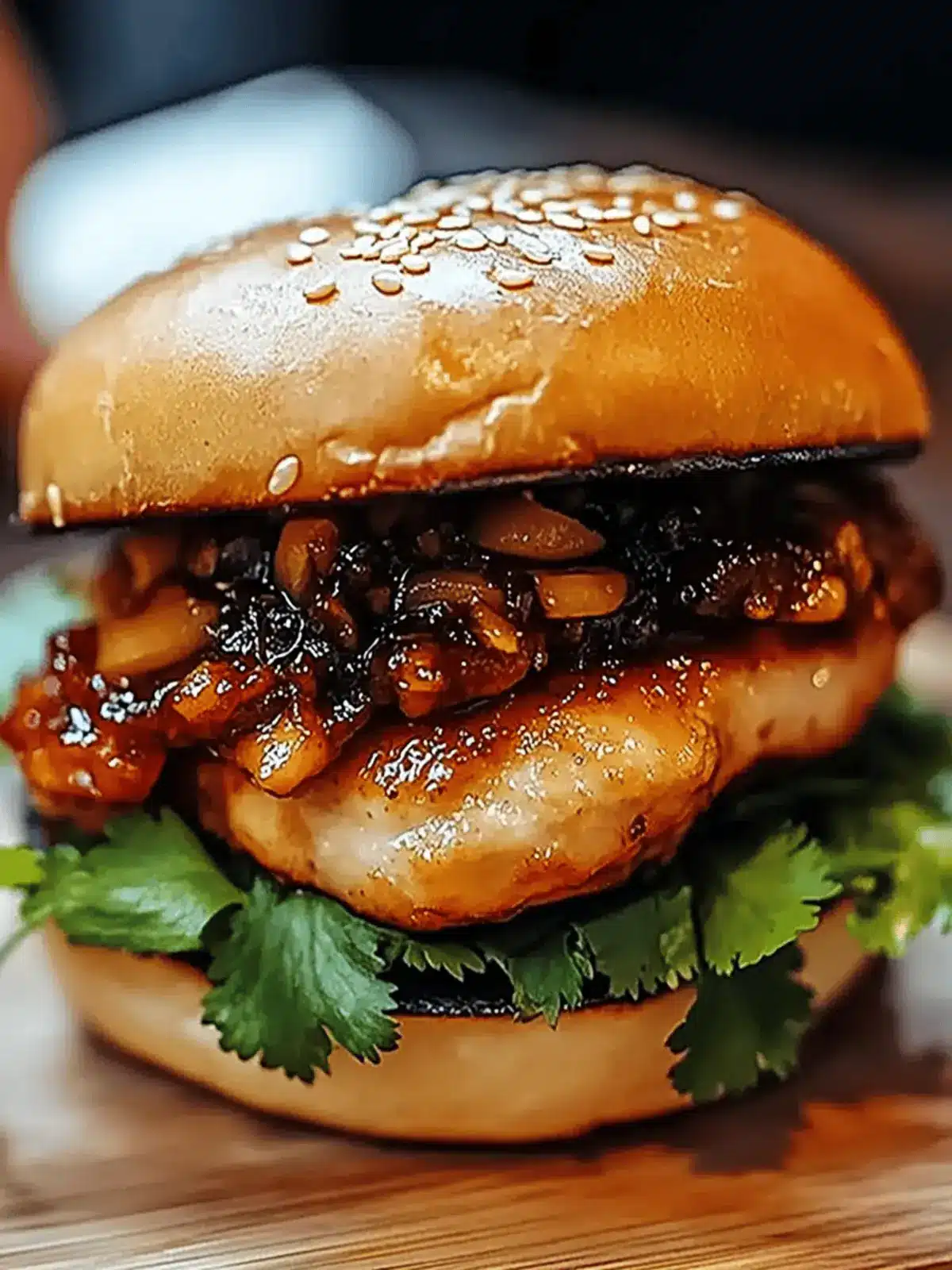 Gochujang Chicken Burgers with Kimchi Jam