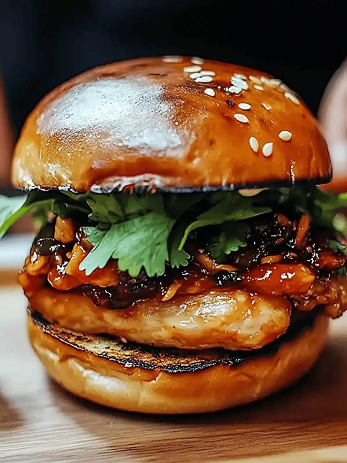 Gochujang Chicken Burgers with Kimchi Jam