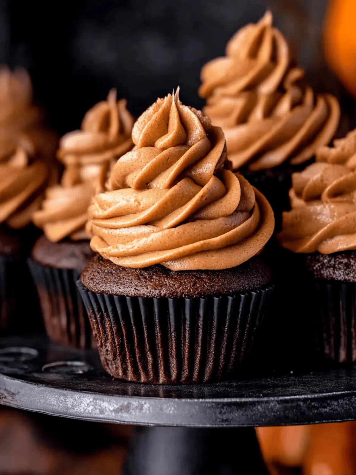 Chocolate Pumpkin Cupcakes
