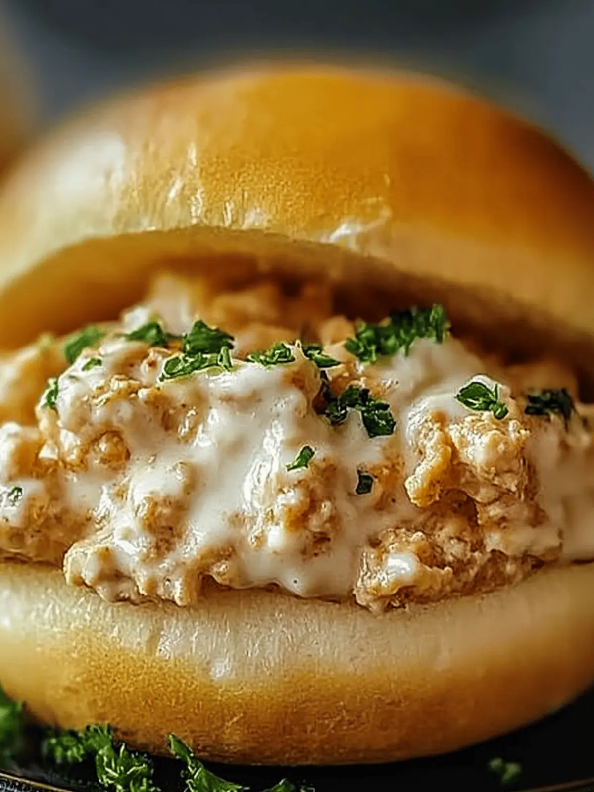 Chicken Alfredo Sloppy Joes