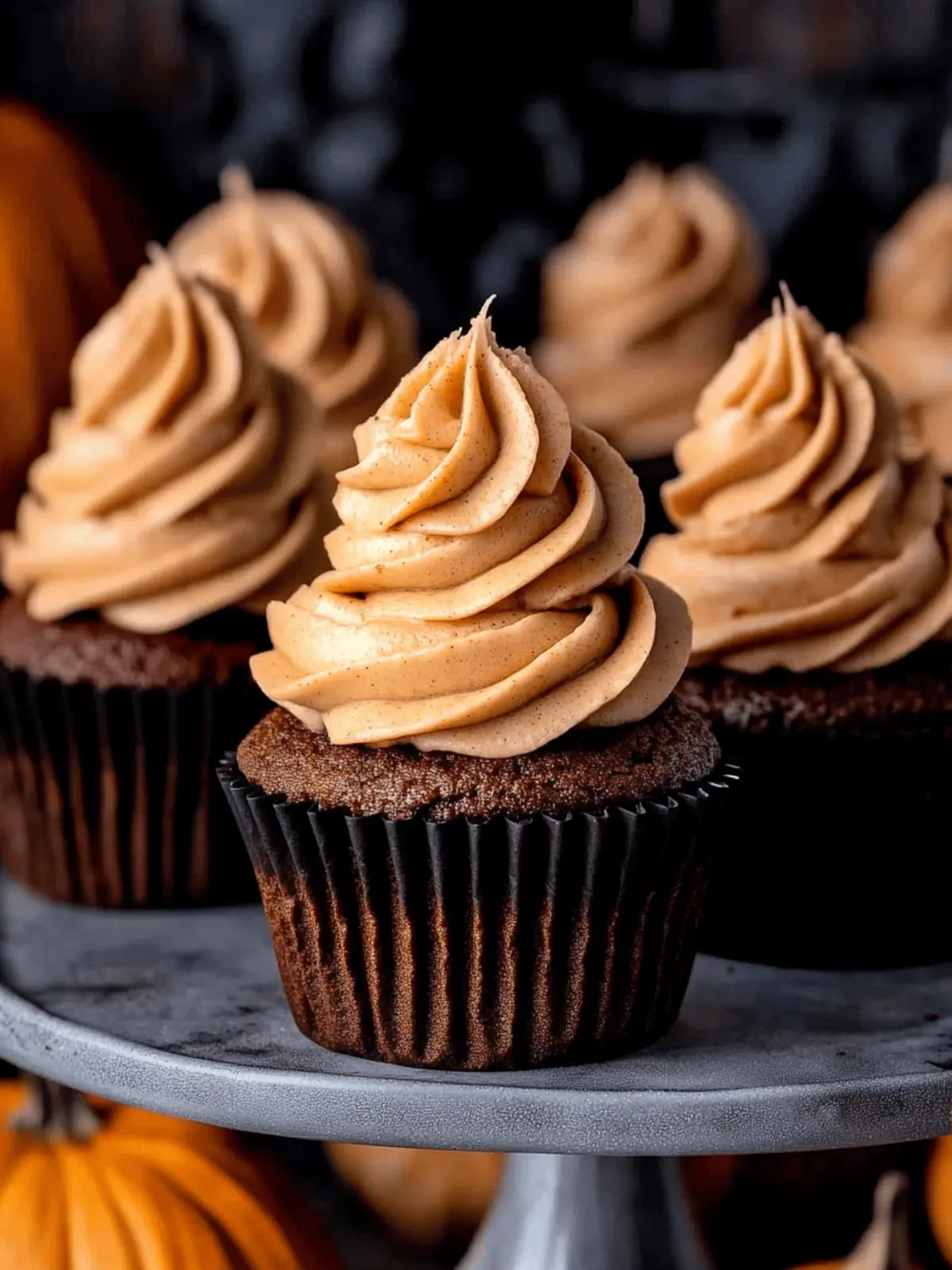 Chocolate Pumpkin Cupcakes