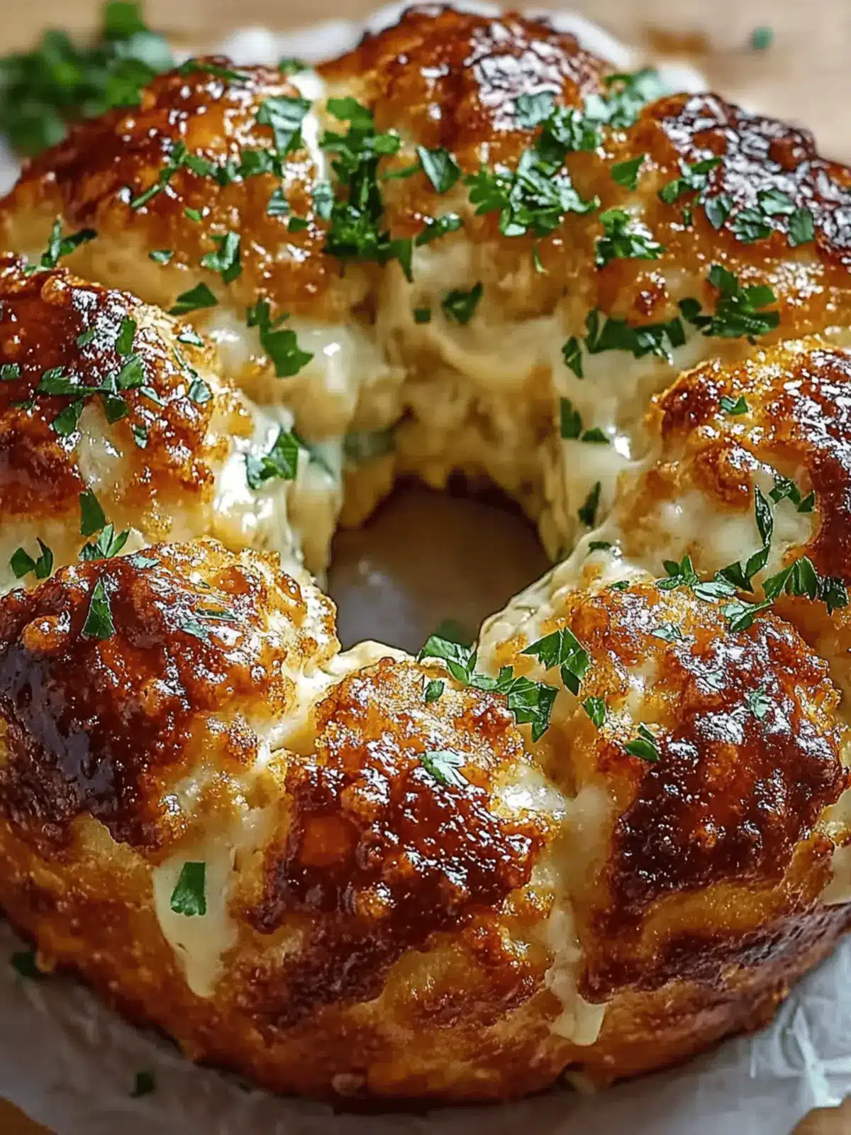 Chicken Alfredo Monkey Bread