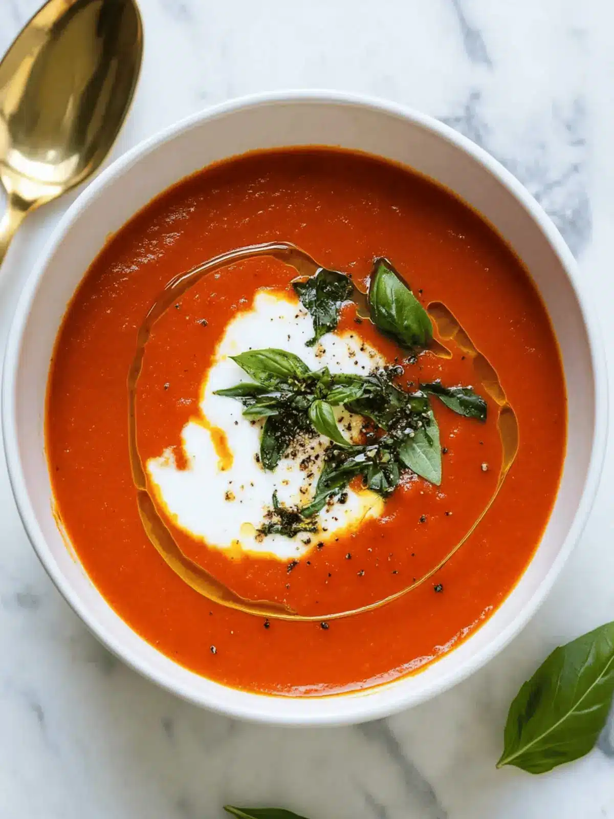 Roasted Red Pepper Tomato Basil Soup