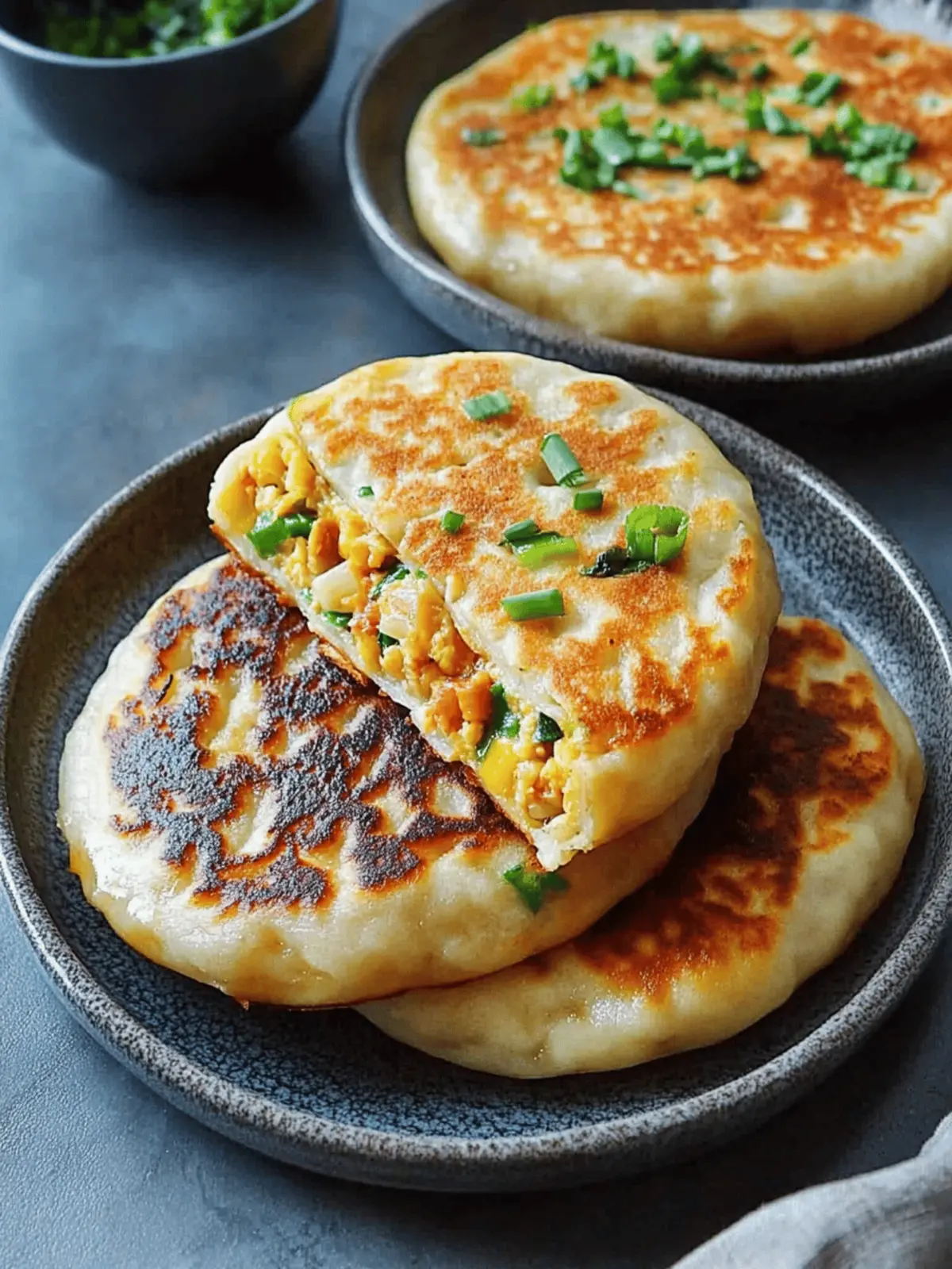 Chinese-Style Savoury Stuffed Breakfast Pancakes