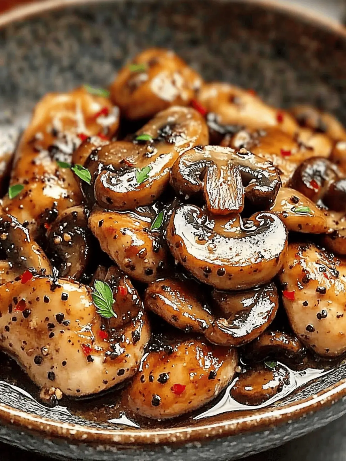 Delicious Black Pepper Chicken with Mushrooms in 30 Minutes