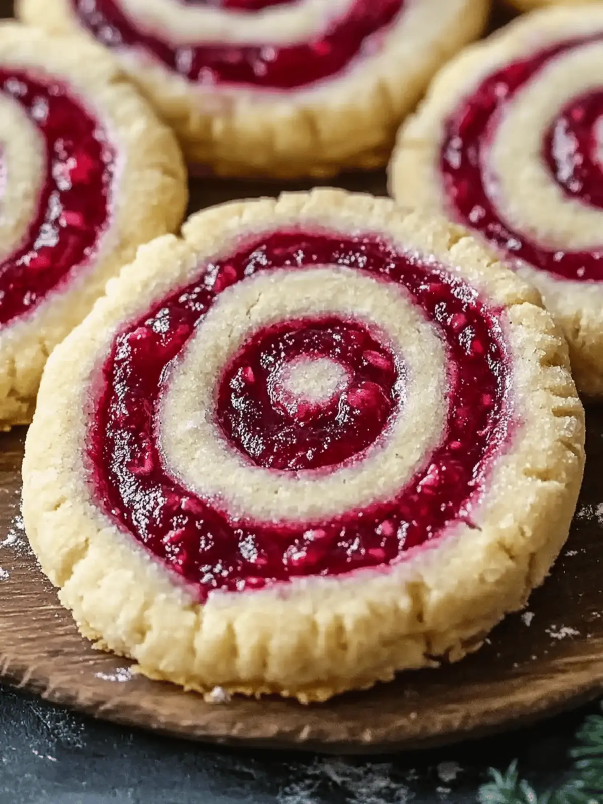 Raspberry Swirl Shortbread Cookies