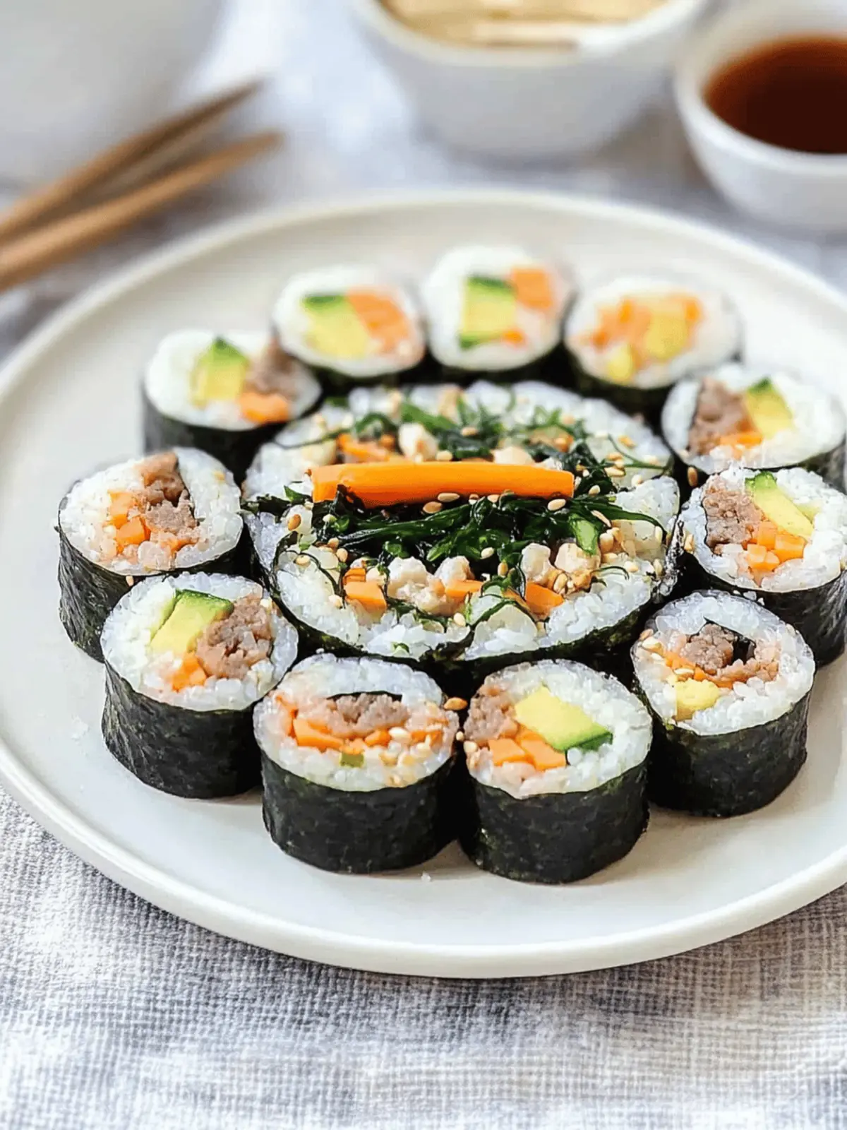 Kimbap (Seaweed Rice Rolls)