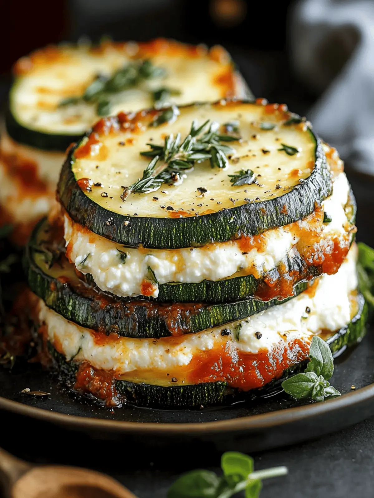 Layered Zucchini Ricotta Melts