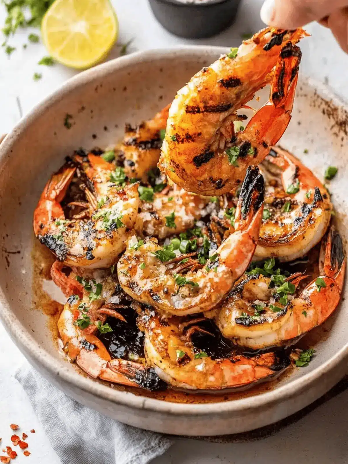 BBQ Grilled Prawns