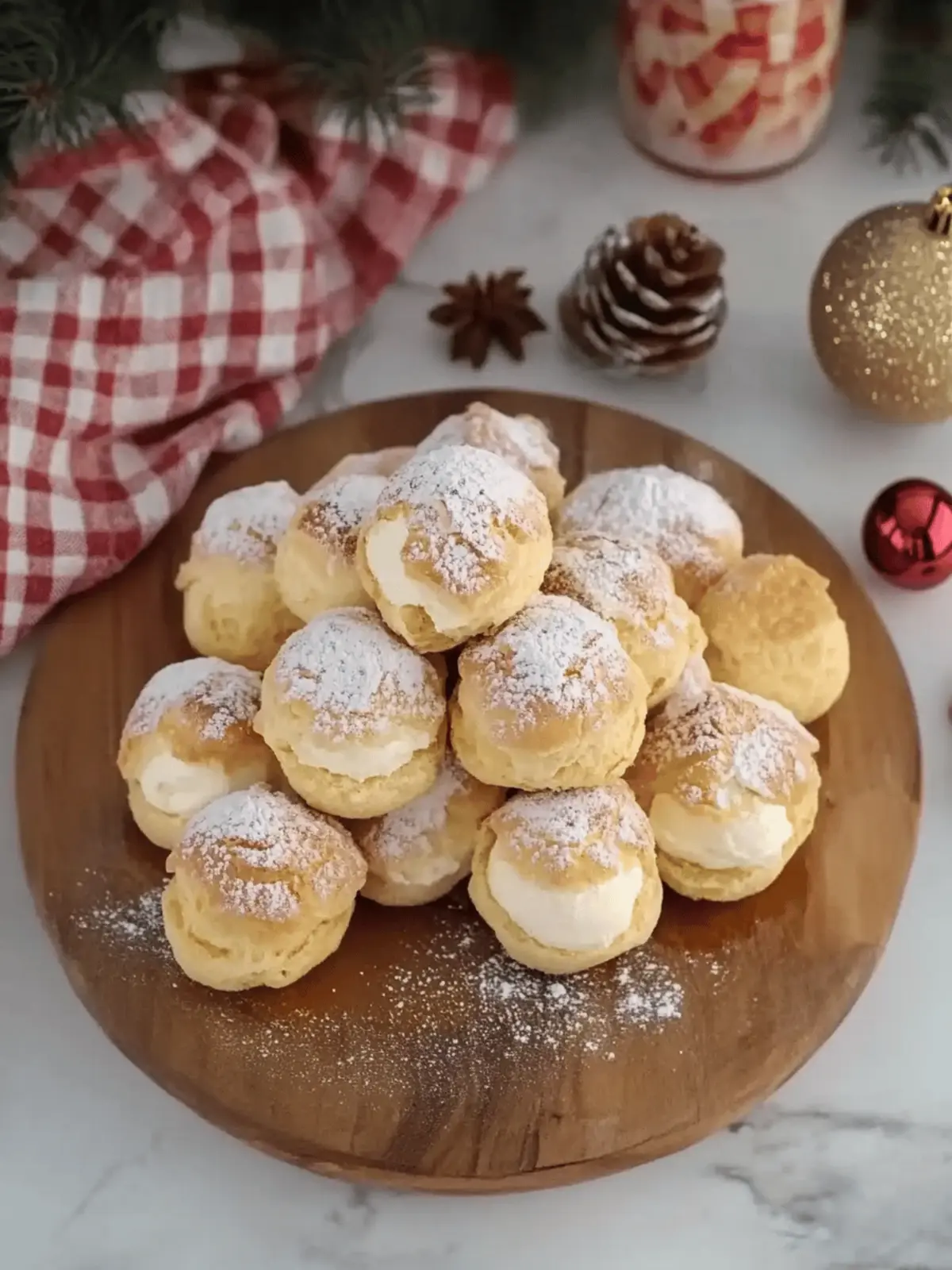 Eggnog Cream Puffs