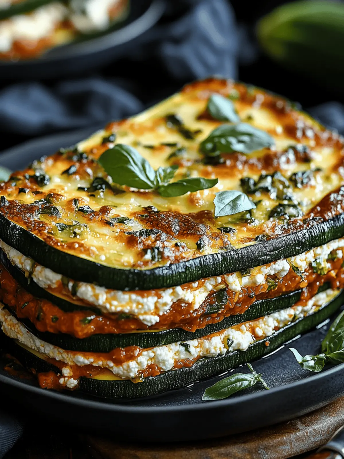 Layered Zucchini Ricotta Melts