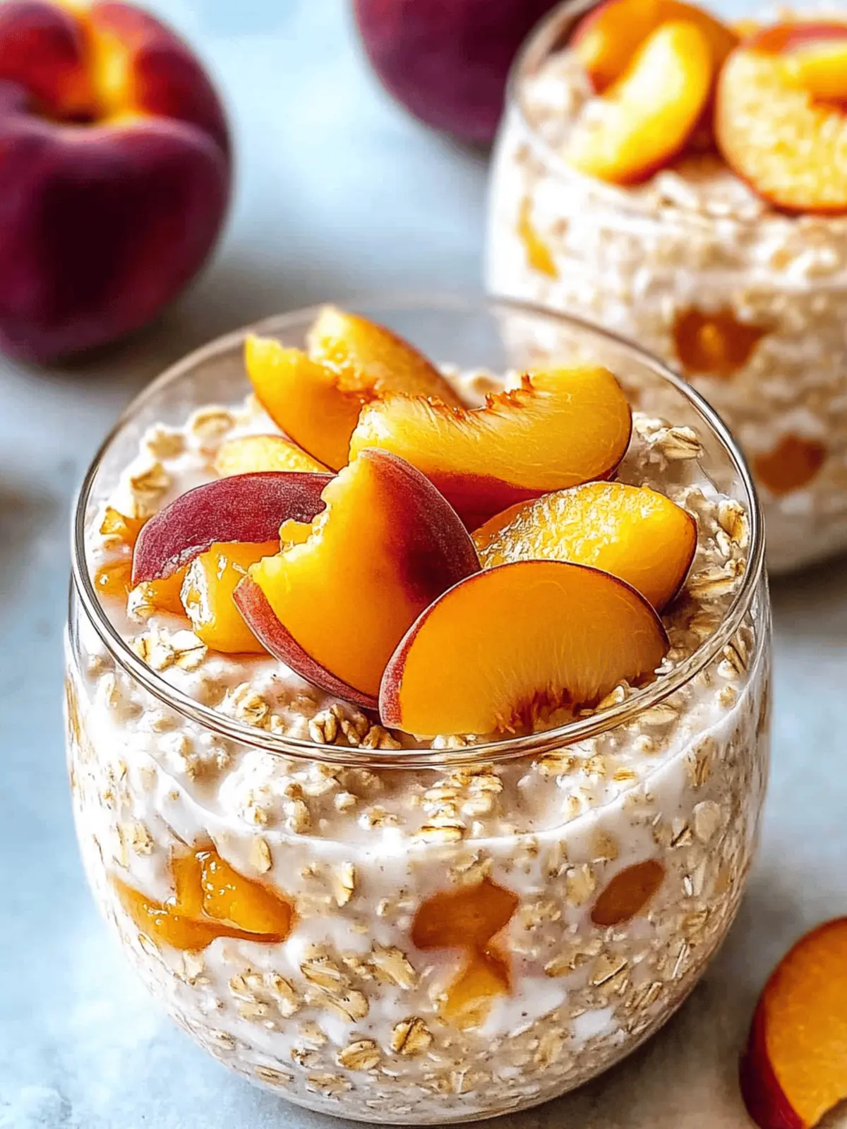 Peach Cobbler Overnight Oats