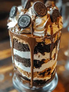 Indulge in Chocolate Oreo Cheesecake Brownie Trifle Bliss 6 Chocolate Oreo Cheesecake Brownie Trifle