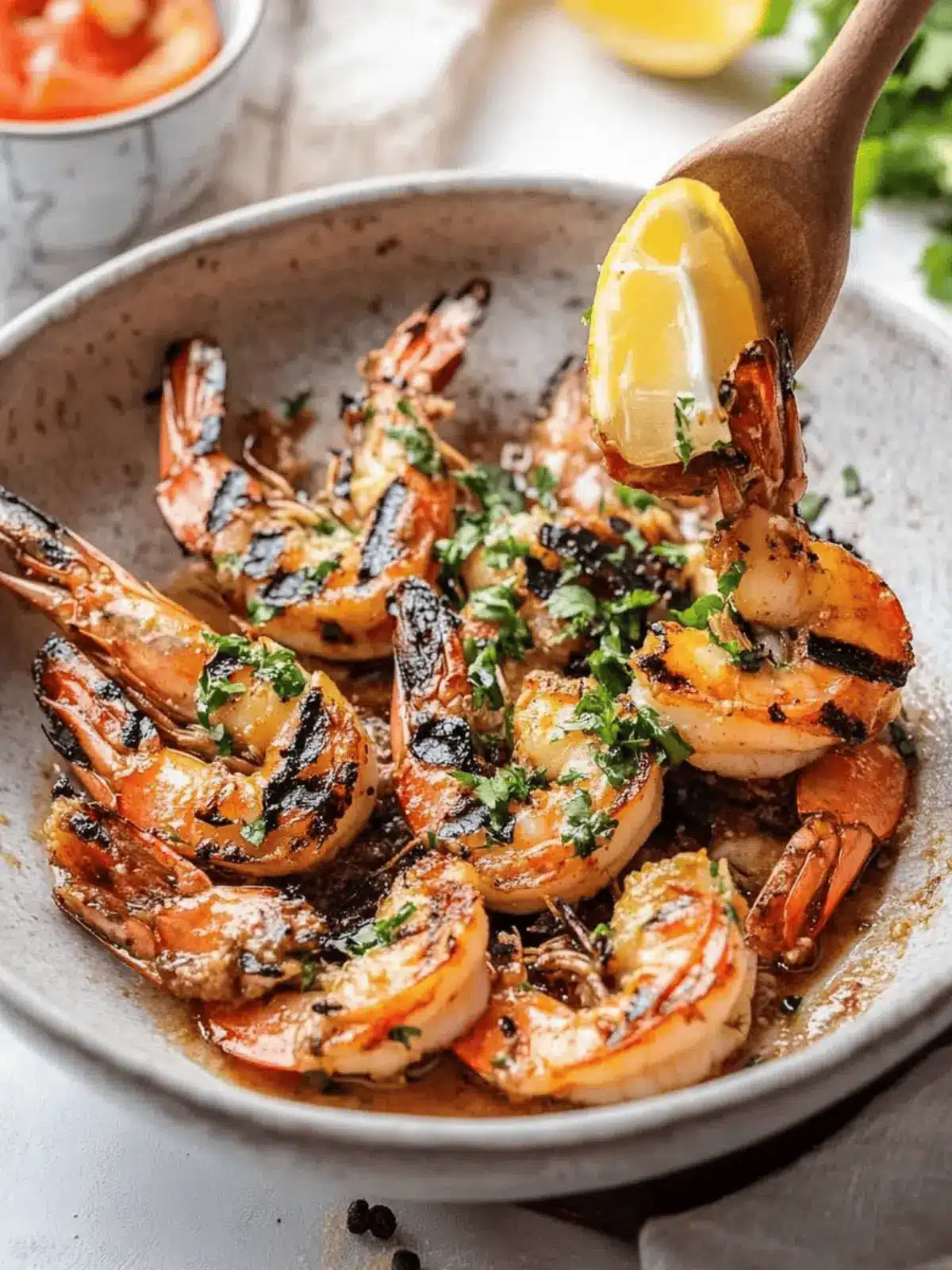 BBQ Grilled Prawns