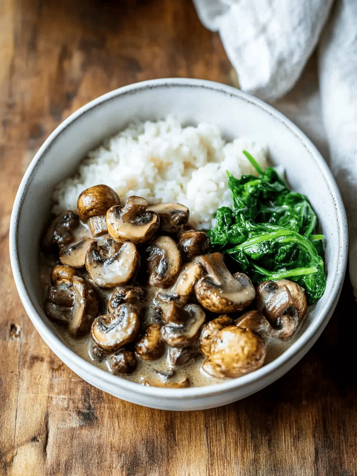 Creamy Miso Mushrooms