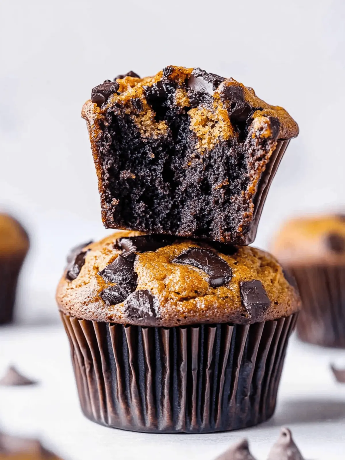 Double Chocolate Pumpkin Muffins