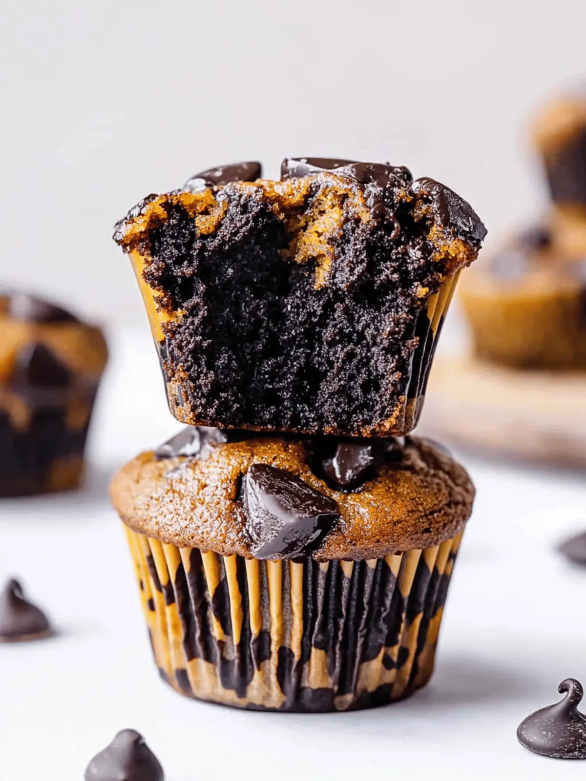Double Chocolate Pumpkin Muffins