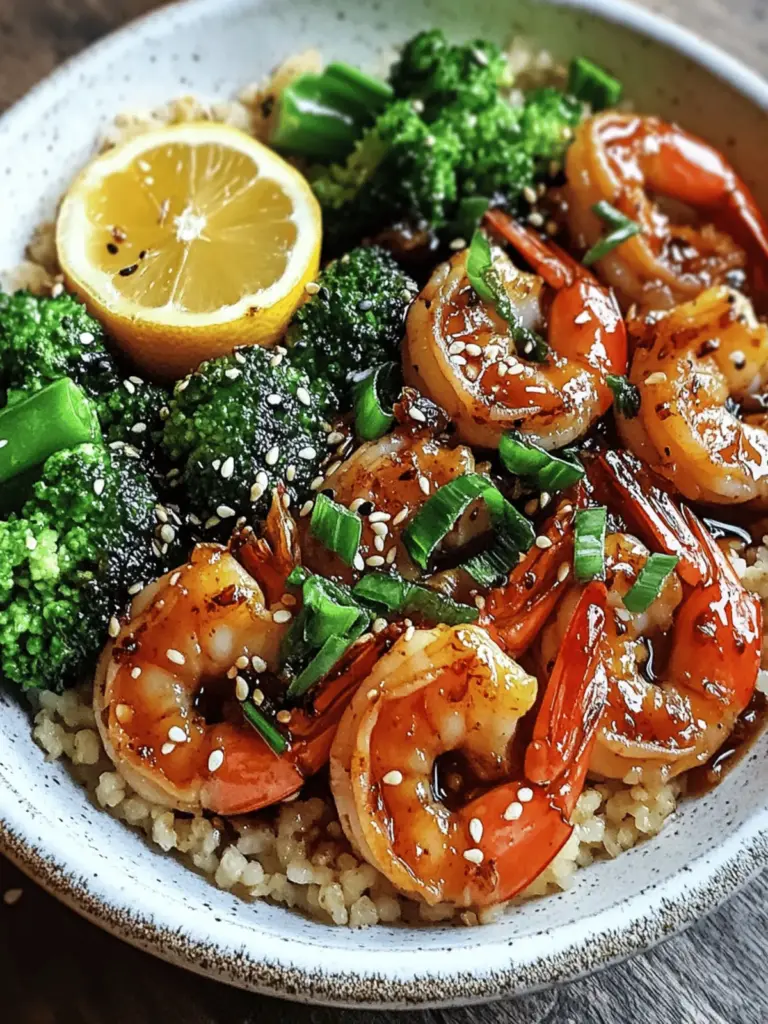 Honey Garlic Shrimp Bowls