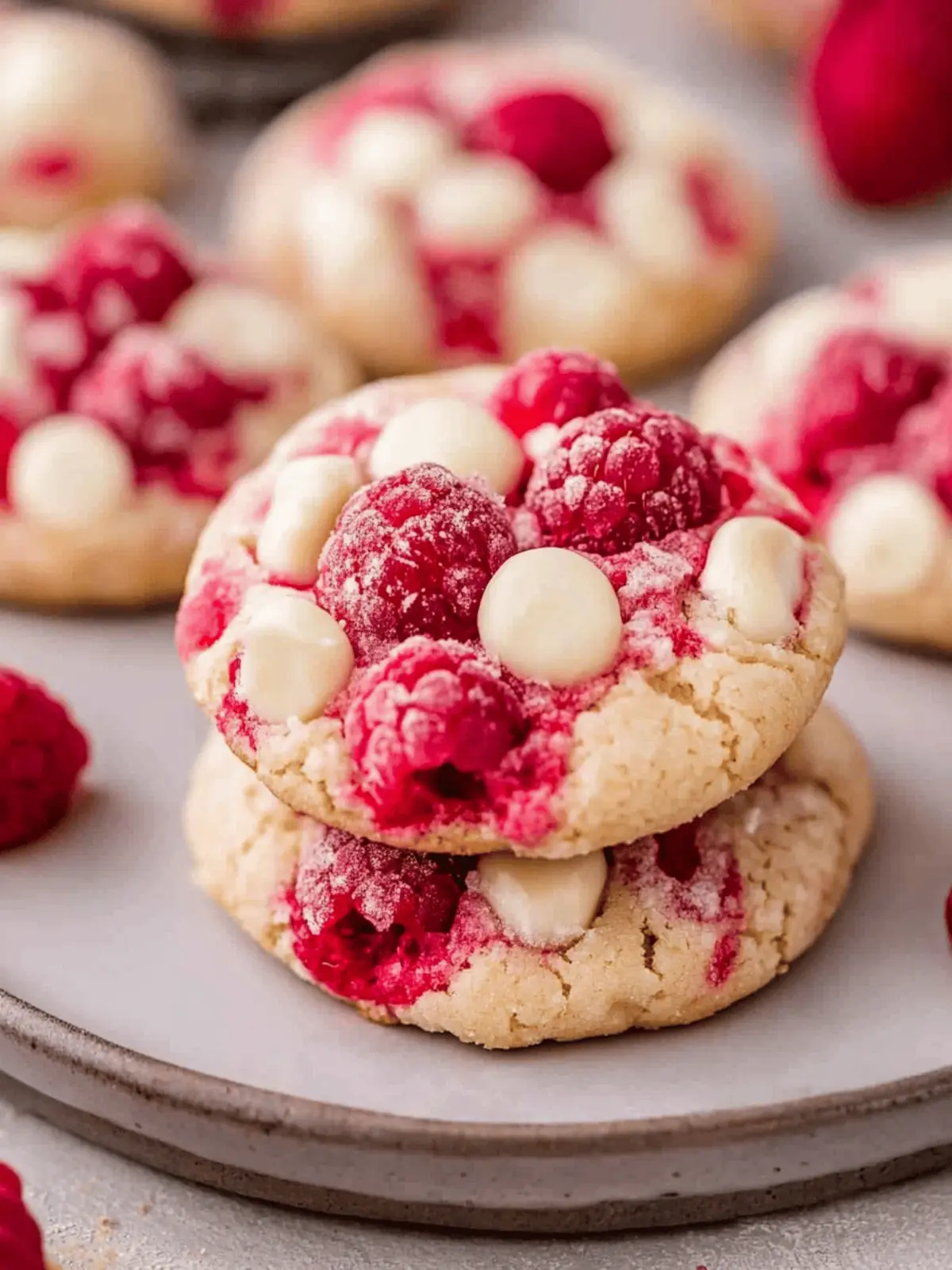 White Chocolate Raspberry Cookies