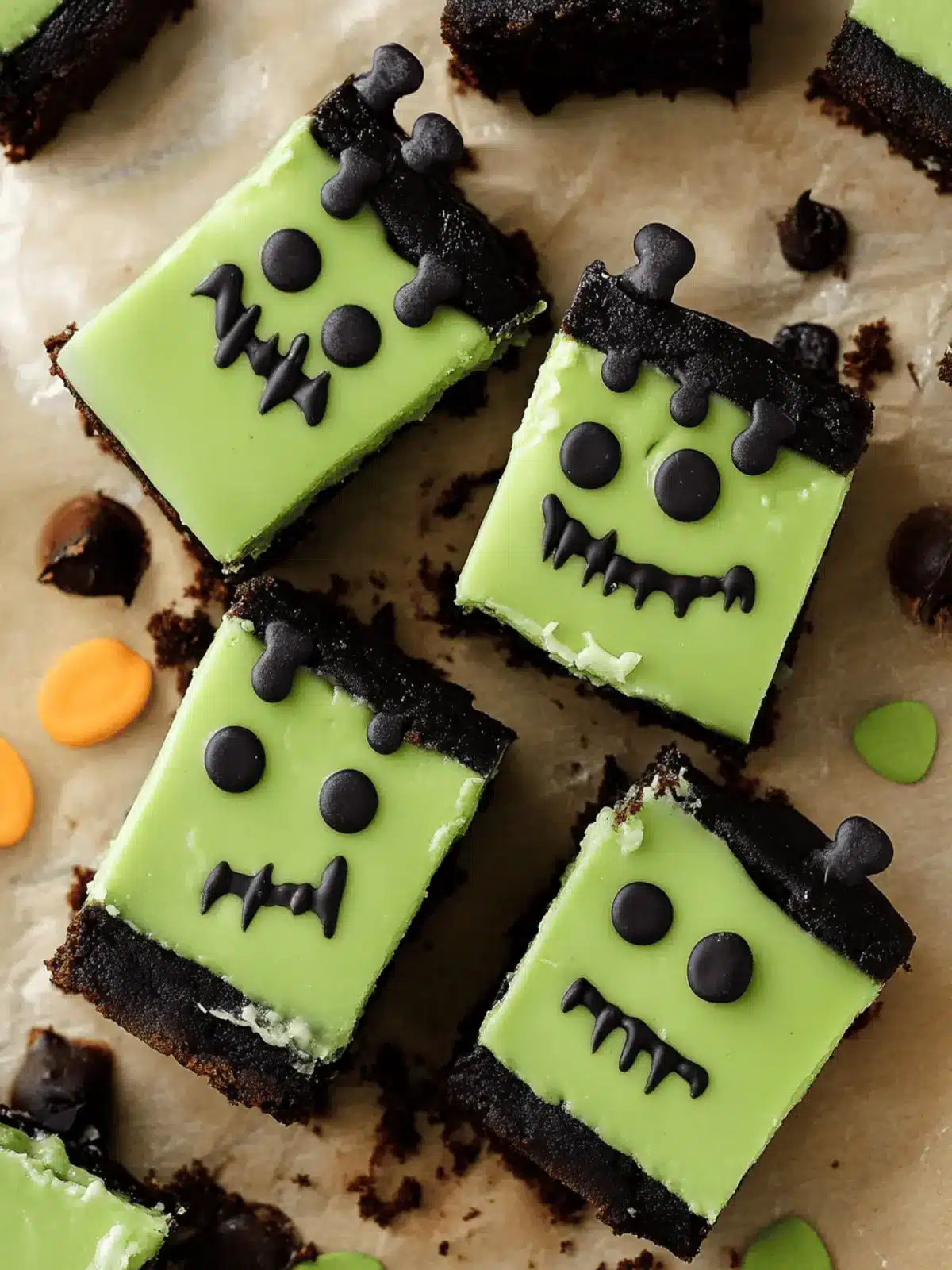 No-Bake Frankenstein Cheesecake Bars