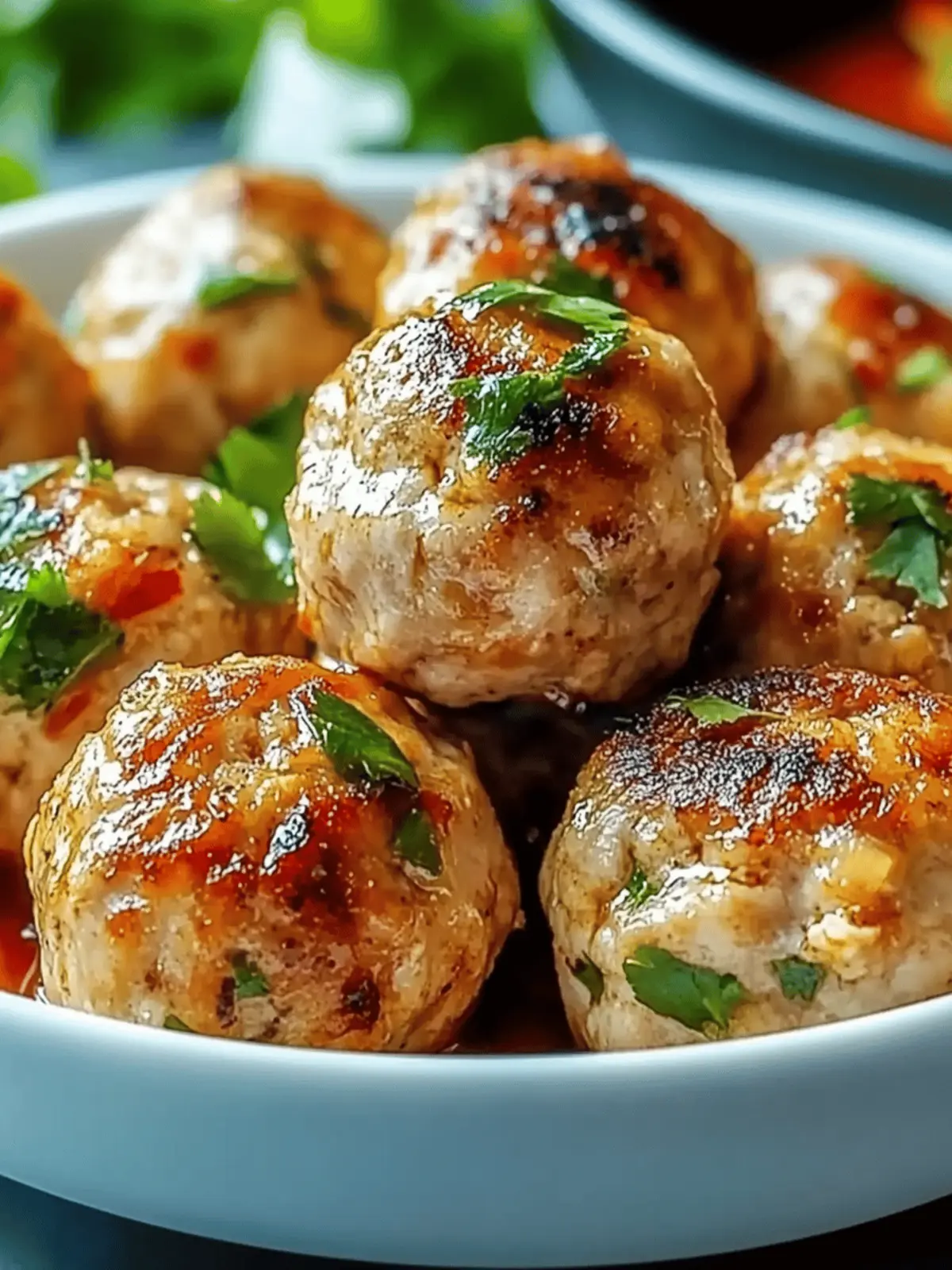 Thai Baked Chicken Meatballs