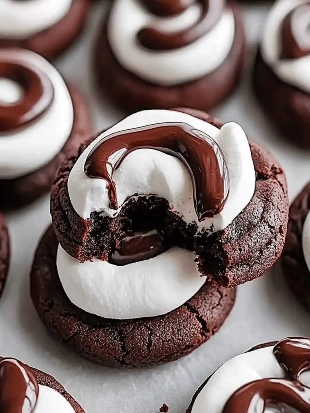 Double Chocolate Marshmallow Cookies
