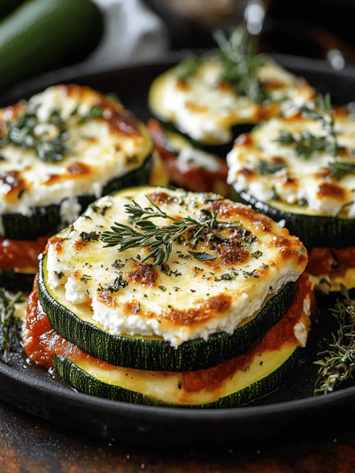 Layered Zucchini Ricotta Melts