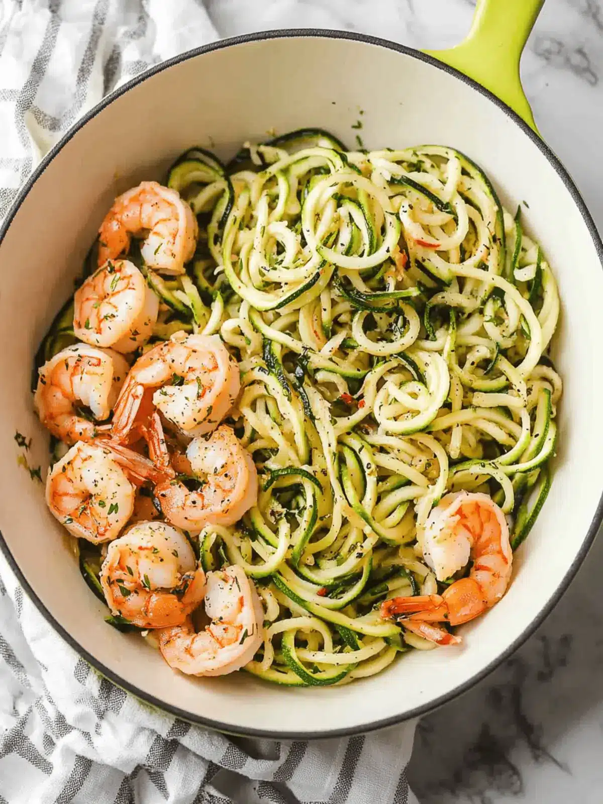 Garlic Shrimp And Zucchini Noodles