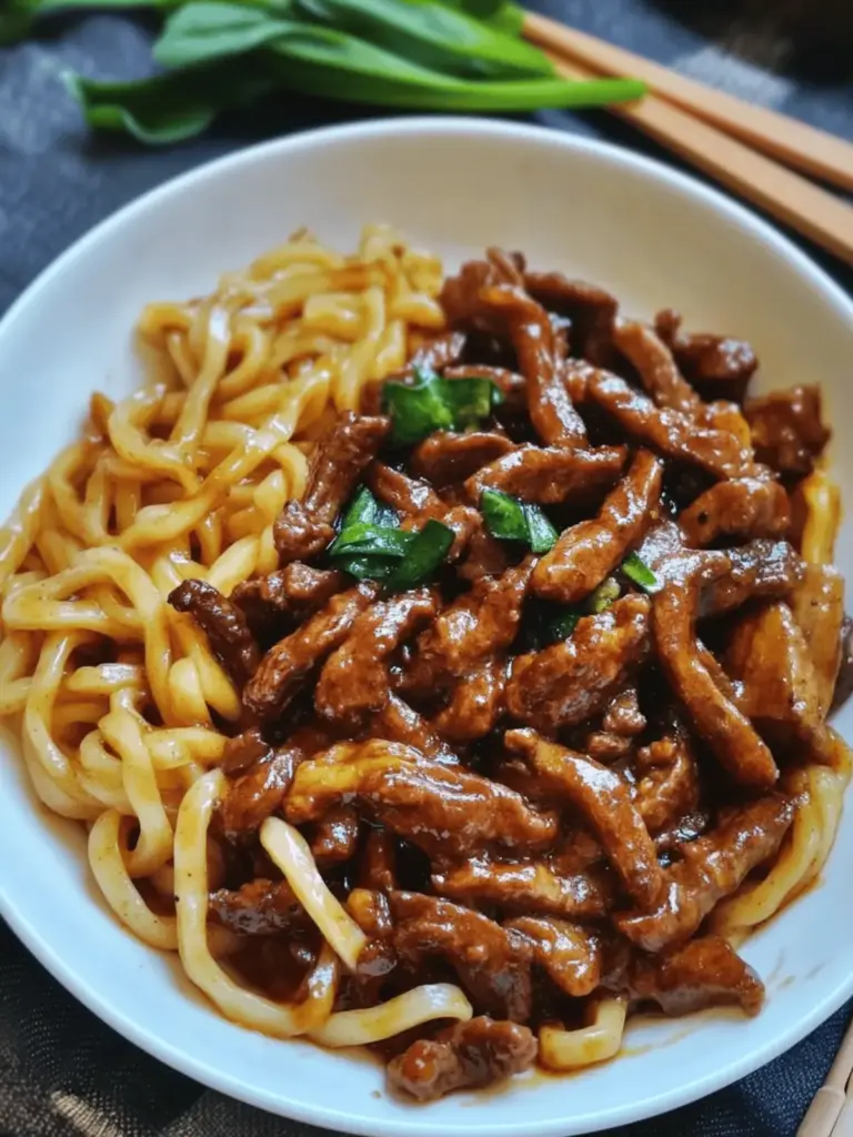 Black Pepper Beef Udon