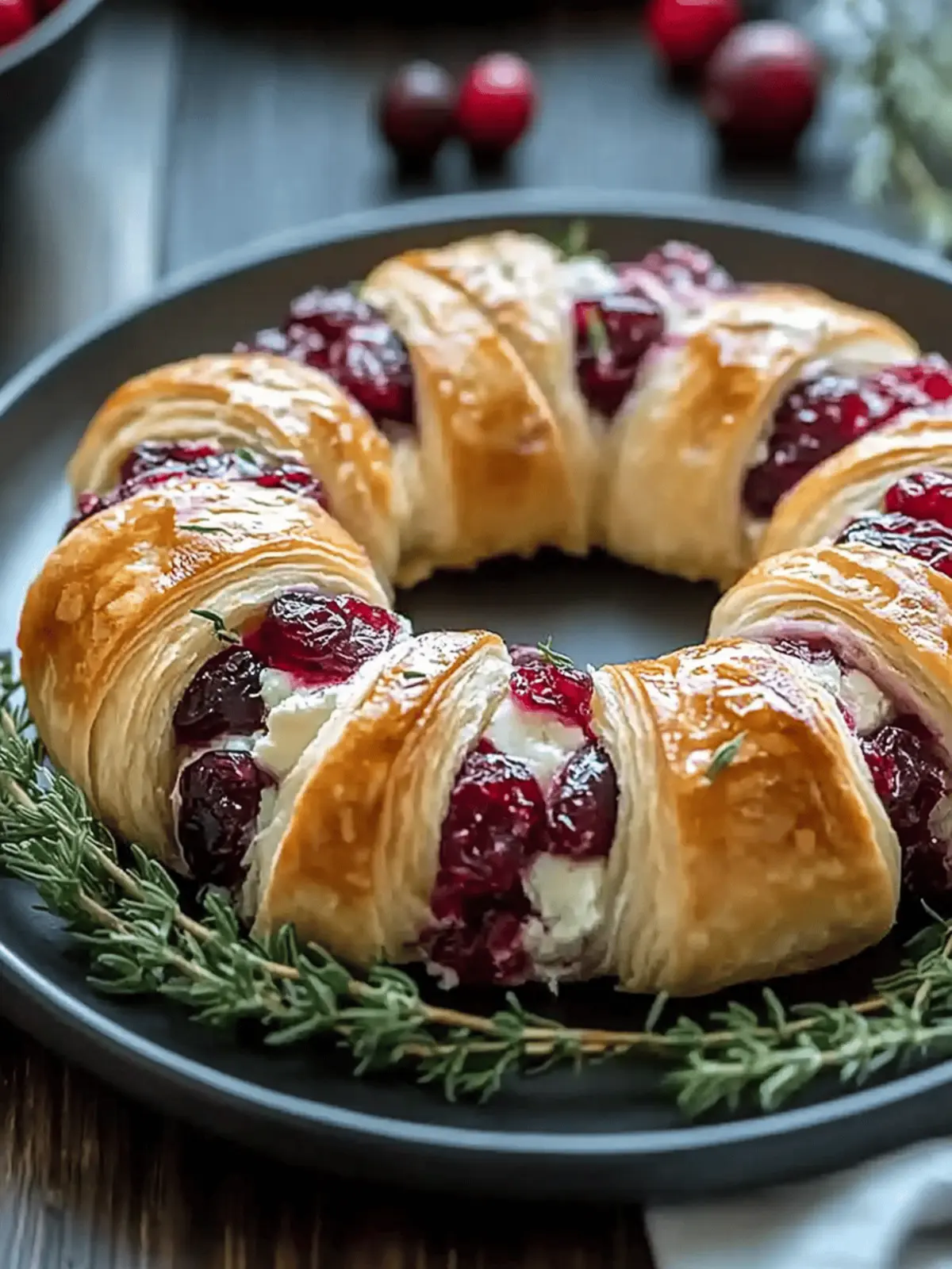 Turkey Cranberry Crescent Ring